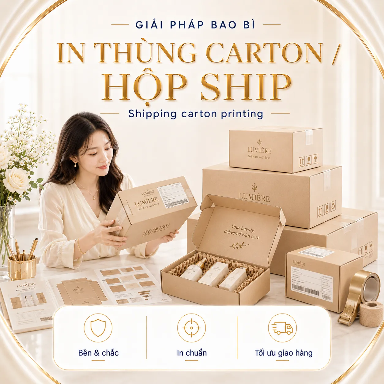 In thùng carton hộp ship