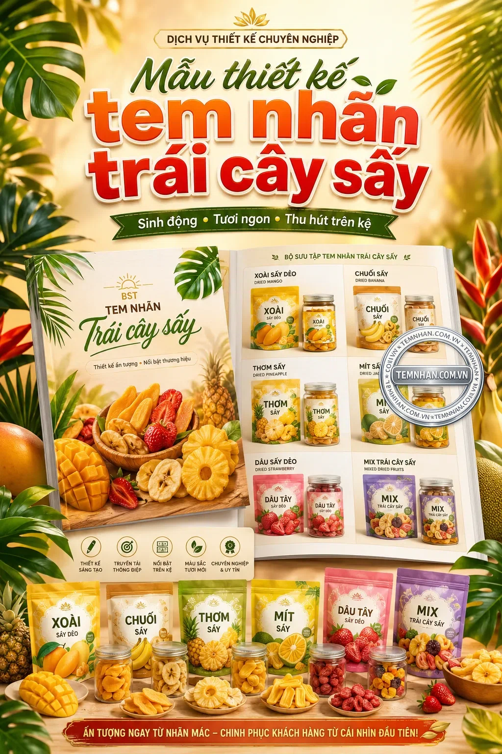Mau Thiet Ke Tem Nhan Trai Cay Say