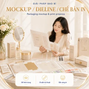 Mockup dieline chế bản in